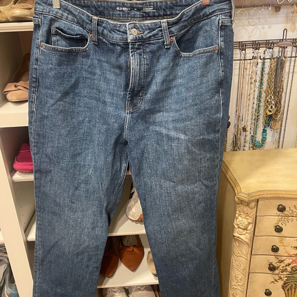 Old Navy Women's Straight Leg Jeans - Blue